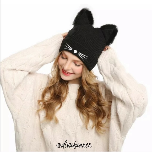 Accessories - Quirky Kitty Cat Whiskers Beanie Hat